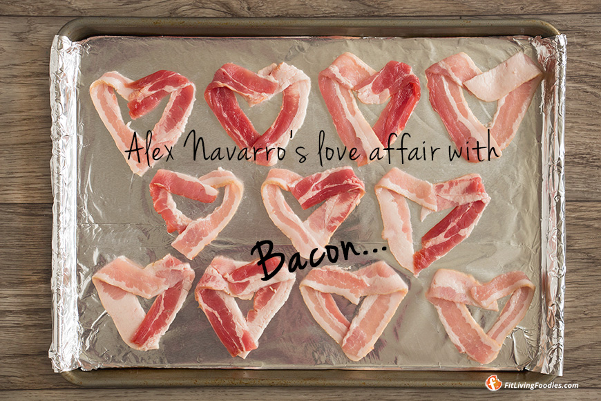 Valentine's heart-shaped bacon strips