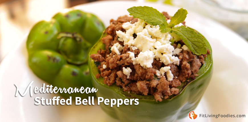 Ultra Low-Carb Mediterranean Stuffed Bell Peppers